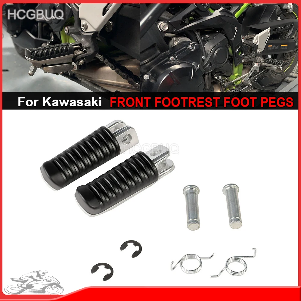 

For KAWASAKI ER-6N/Z900RS/Ninja 400/Versys 650/Z1000SX Front Footrest Foot Pegs Motorcycle Rubber Pedal Pads