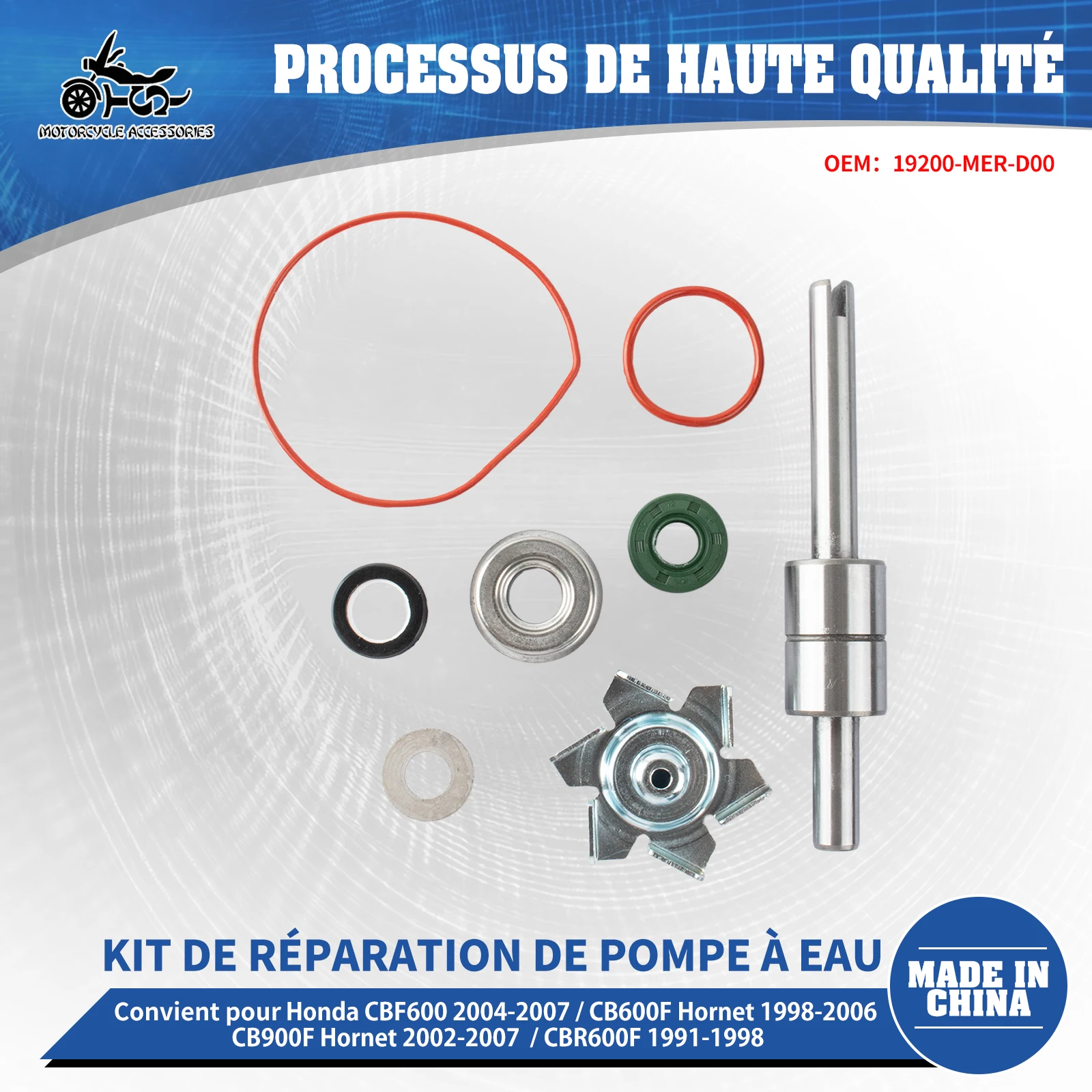 Kit de réparation de pompe à eau pour moto SJ pour Honda CBF600 2004-2007 CB600F Hornet 1998-2006 CBR600F 1991-1998 CB900F Hornet 2002-2007