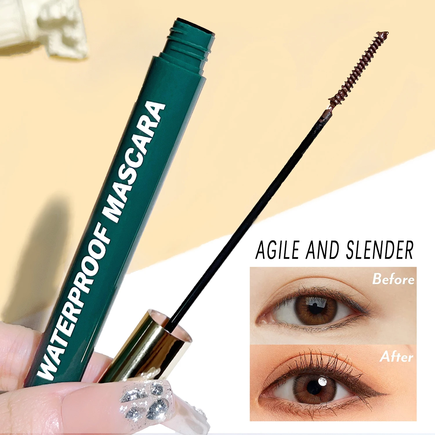 ماسكارا بيرج هوني مقاومة للماء، طويلة، مجعدة، وطرف الفرشاة لا يمزج وتجف بسرعة #2