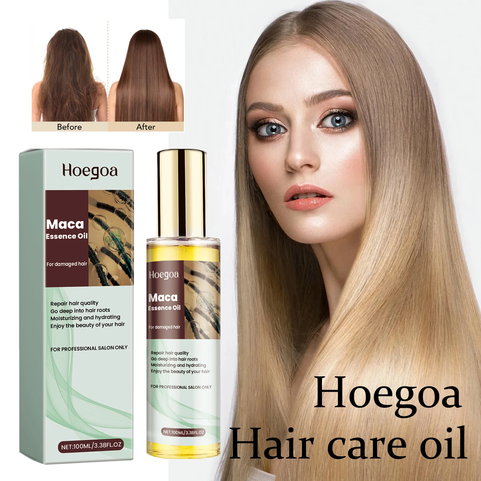 

Эссенция для ухода за волосами Hoegoa, питательное масло для кожи головы, уменьшающее распущенные концы, укрепляющее корни волос, разглаживающее эссенционное масло для ухода за волосами