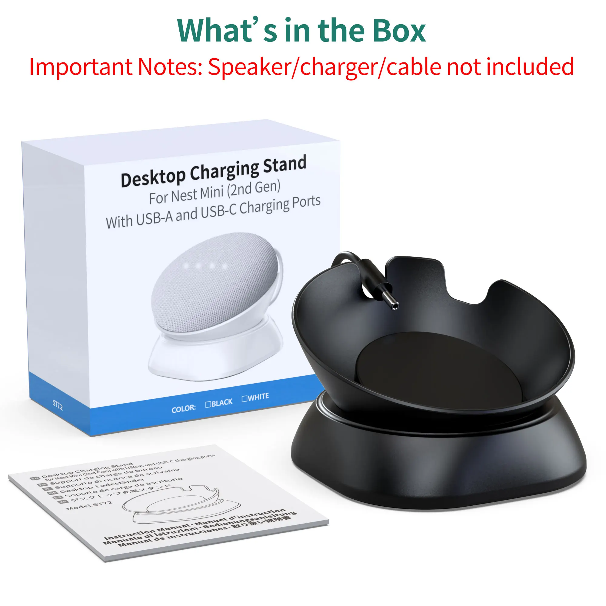 Support Mural Sans Vis Pour Google Home Mini 3e Génération – Noir Élégant & Pratique