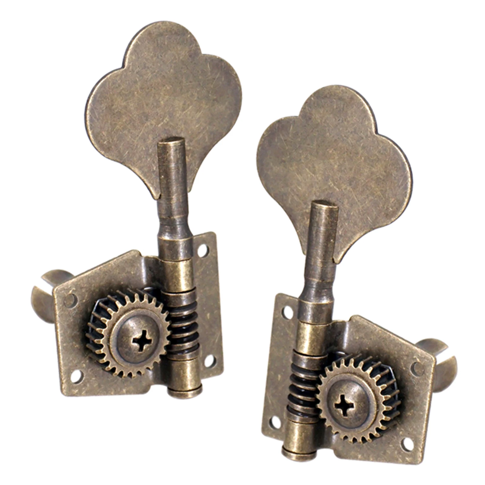 4 Pieces 2R2L Bass Tuning Pegs Machine Heads Tuning Keys Buttons Guitar Parts Electric Bass Accessory Durable Guitar Tuner