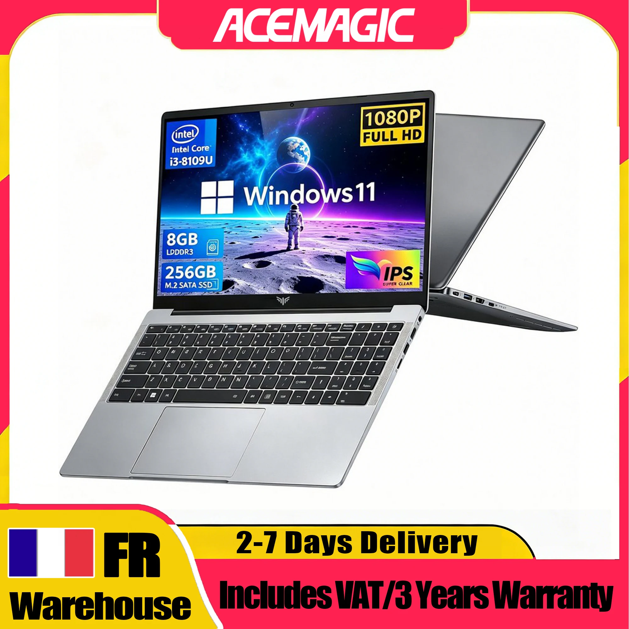 Portátil ACEMAGIC 15,6″ i3 8GB 256GB SSD