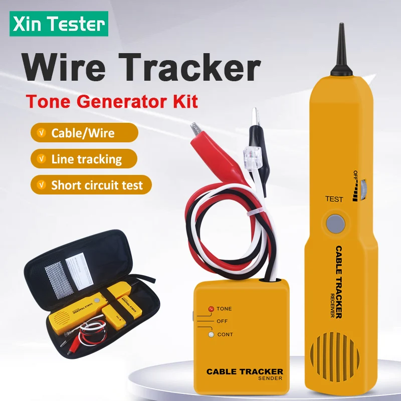 Xin Tester Cable Tracer Ethernet Cable Jack Tester with Tone Generator and Probe Kit