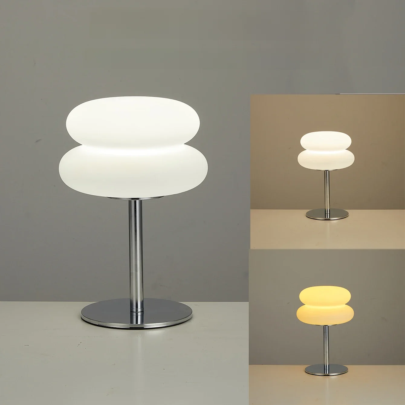 Bauhaus Tafellamp Plastic Lampenkap Slaapkamer Bed Woonkamer Nordic Paddestoel Lamp 9-Level Helderheid Dimmen Omgevingslicht - afbeelding 2