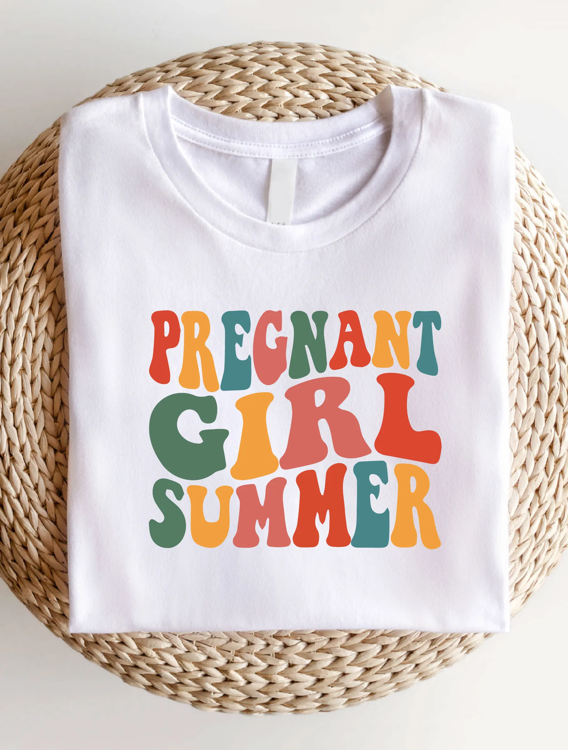 Maternity Slogan Letter Printed Shirt, Short Sleeve Summer Pregnancy T-Shirt, Pregnant Women Casual Tee