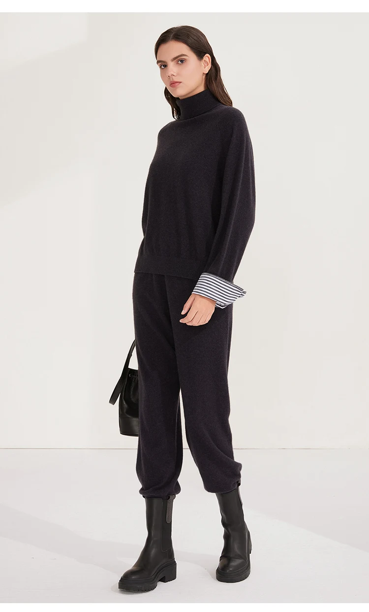 BY4521295 Damen 100% Kaschmir-Strickpullover, Premium Kaschmir-Pullover mit Lockerer Passform, Weich, Warm, Luxuriös, Elegant für den Winter – Detail 11