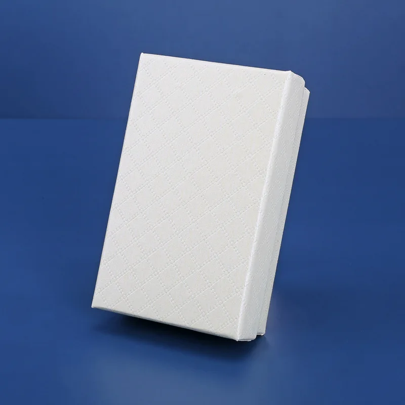 10 Stück 8 x 5 x 2,5 cm Papier-Schmuck-Organizer-Box für Halskette, Ring, Ohrringe, Verpackung, Geschenkboxen, Display mit schwarzem Schwamm – Detail 7