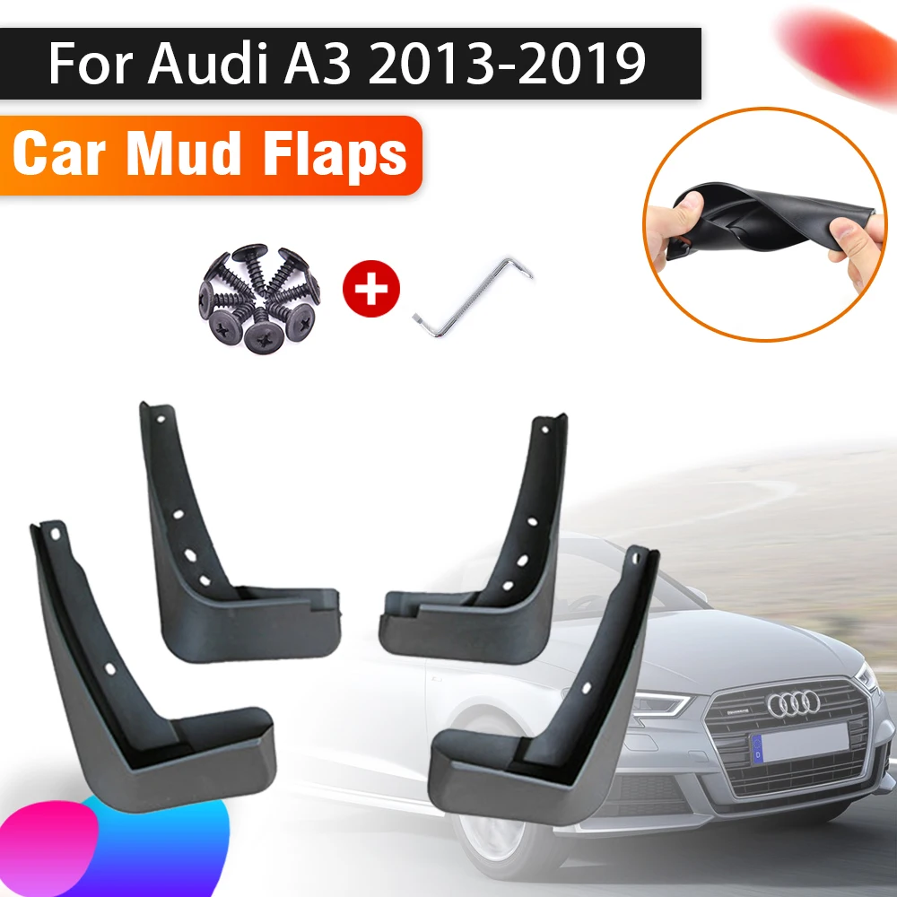 Car Mudguards For Audi A3 Sedan Sportback 8V 2013~2019 Auto Anti-splash Mudflap Splash Guard Front Rear Fender Car Accessories