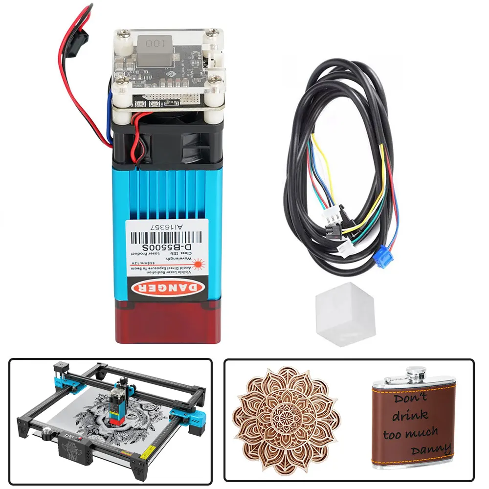 Zestaw do grawerowania laserowego TTS-55 40W/80W wersja profesjonalna moduł laserowy technologia punktu skompresowanego głowica laserowa narzędzie do cięcia laserowego