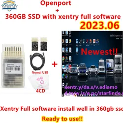 Tactrix Openport 2.0+ 360GB SSD with 2023.06 xentry full software ready to use xentry 2023.06 Diagnostic Software Remote Instal