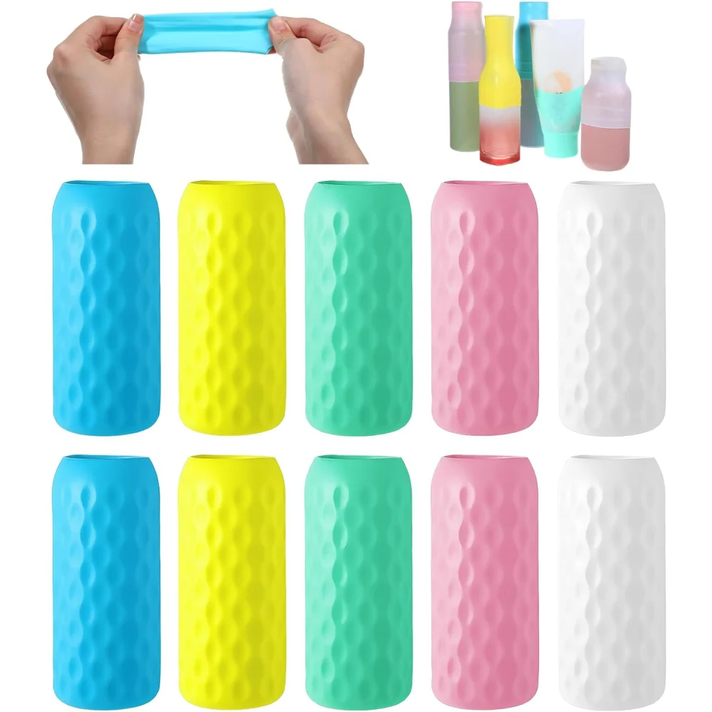 

Силиконовые крышки для бутылок 5/6 для аксессуаров первой необходимости в путешествиях, герметичные эластичные колпачки, подходят для дорожных бутылок унитаза