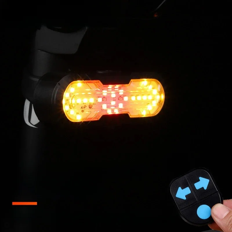 AliExpress cycle zone Rechargeable Bike Tail Light with Turn Signal Bicycle Lights Wireless Remote Control Cycling Warning Taillight for Night Riding