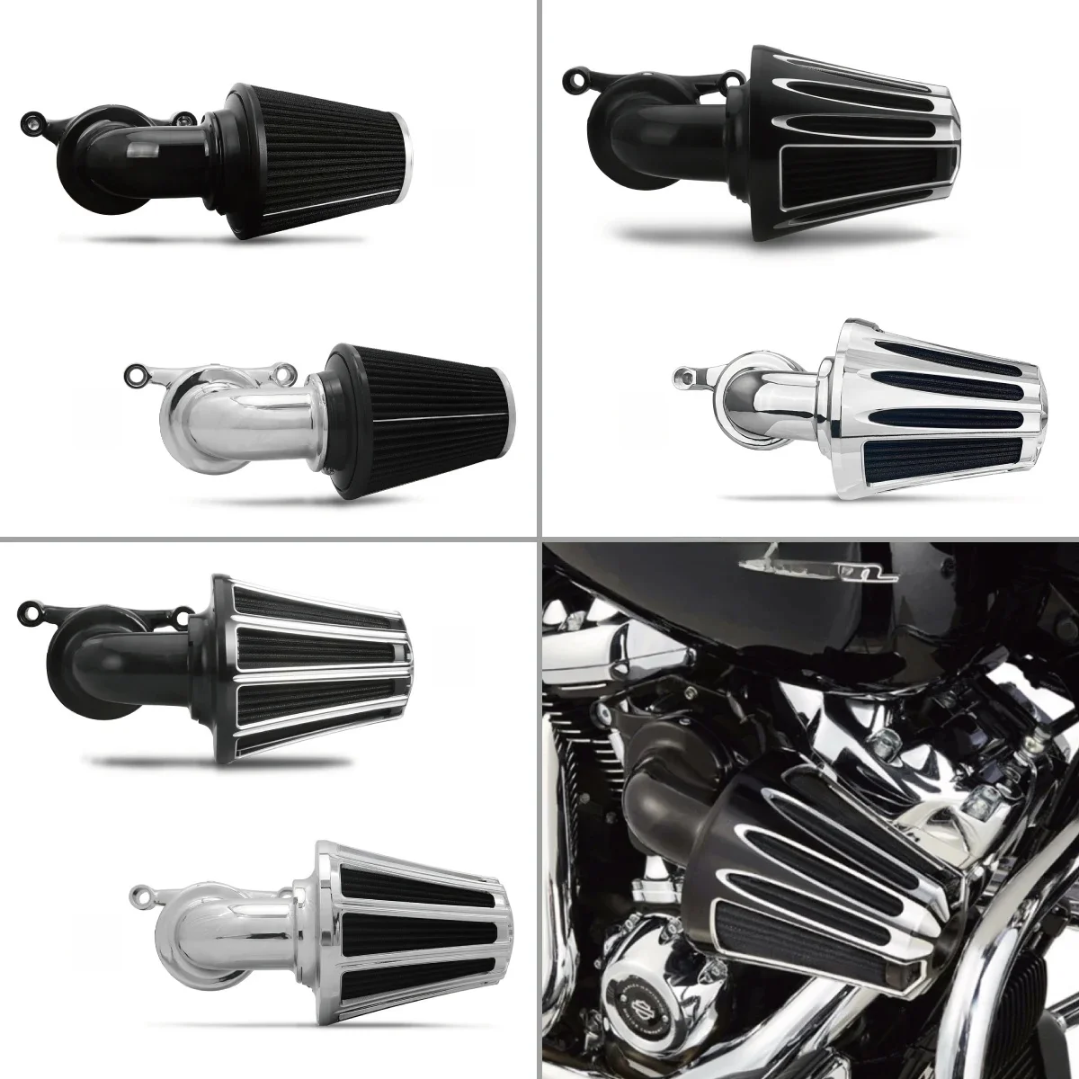 Cnc Kegel Luchtreiniger Filters Voor Harley Breakout Fxsb Cross Bones Flstsb Dyna Brede Glijvlucht Fxdwg 1993-2015 - afbeelding 2