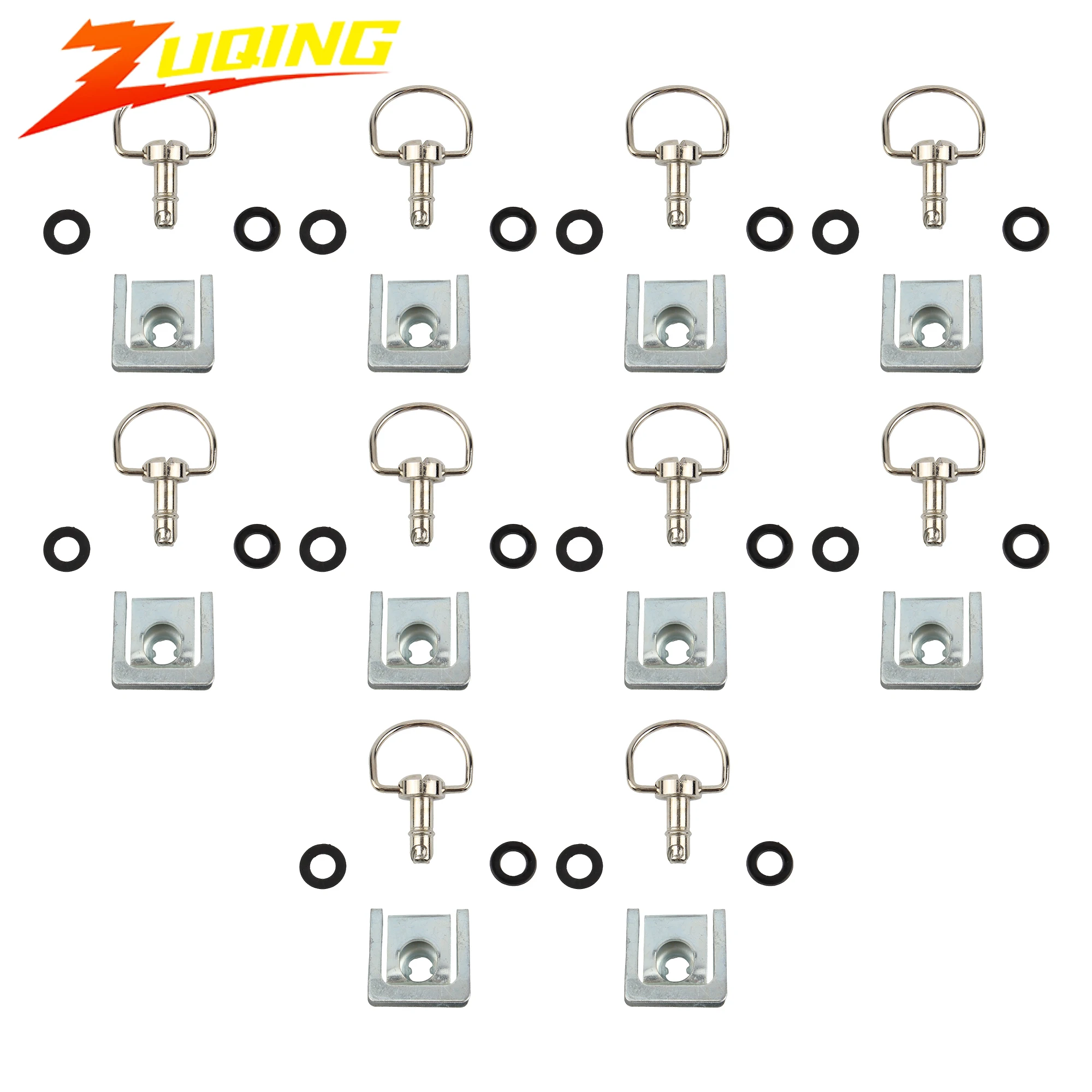 

10pcs Motorcycle 17mm Quick Release Screws 1/4 D-ring Turn Race Fairing Fastener For Honda Yamaha Motocross Replacement Parts