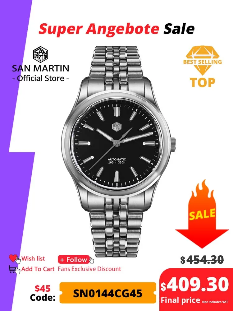 Cloisonne Enamel Dial - San Martin 36mm 39mm Gada Classic