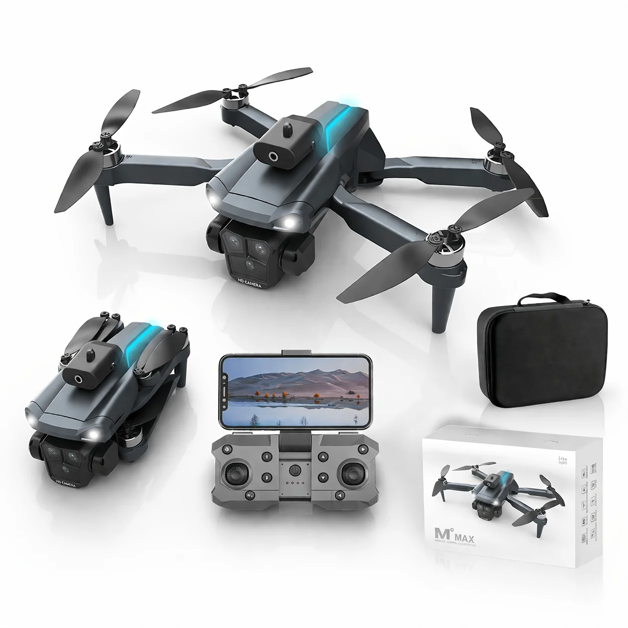 2026 New M° Professional Aerial Photography Drone with Optical Flow Hover, 50X Zoom, Foldable Quadcopter,One-Key Takeoff/Landing