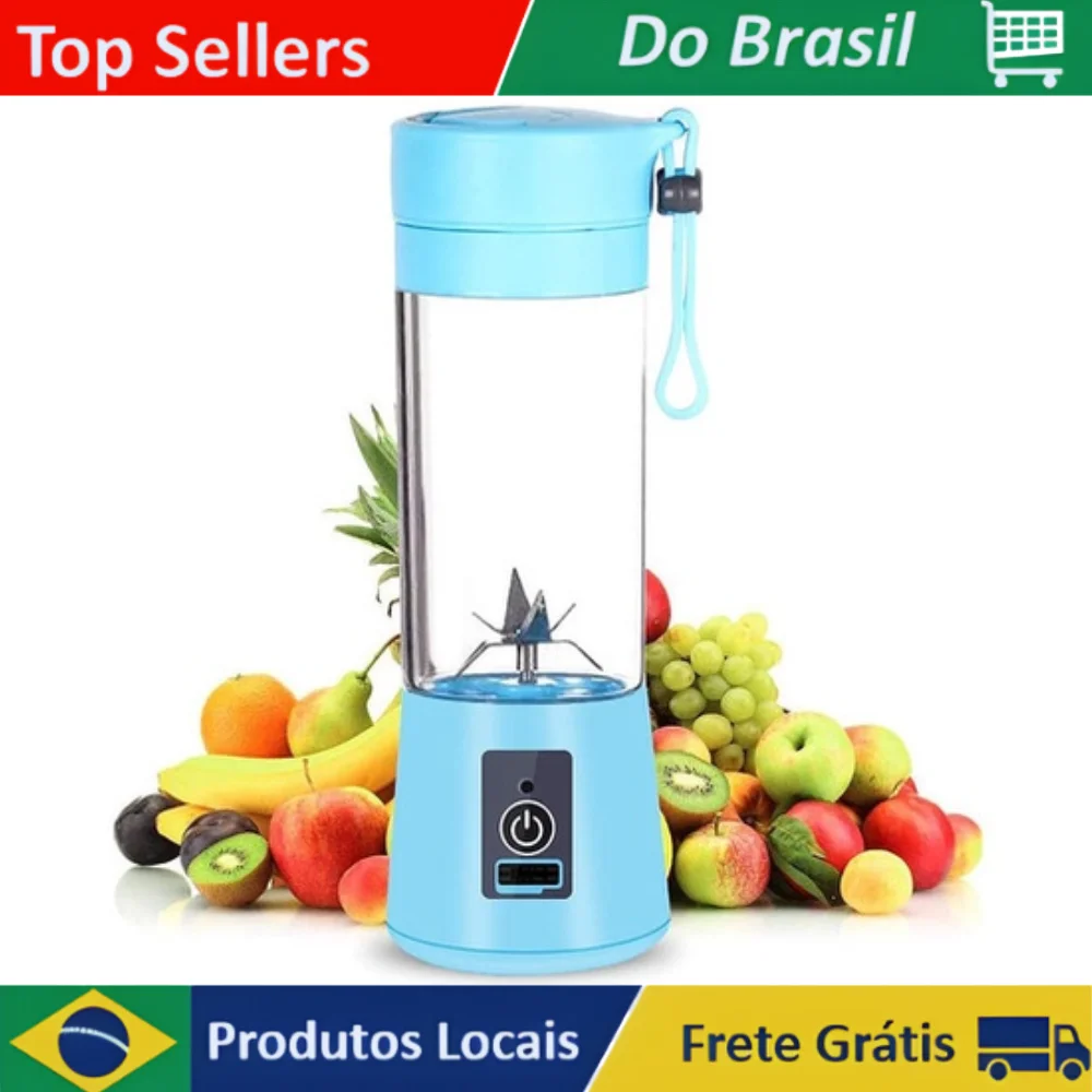 Mini Portable Blender Shake Take Juice Cup - 6 Blades, Rechargeable Battery, USB