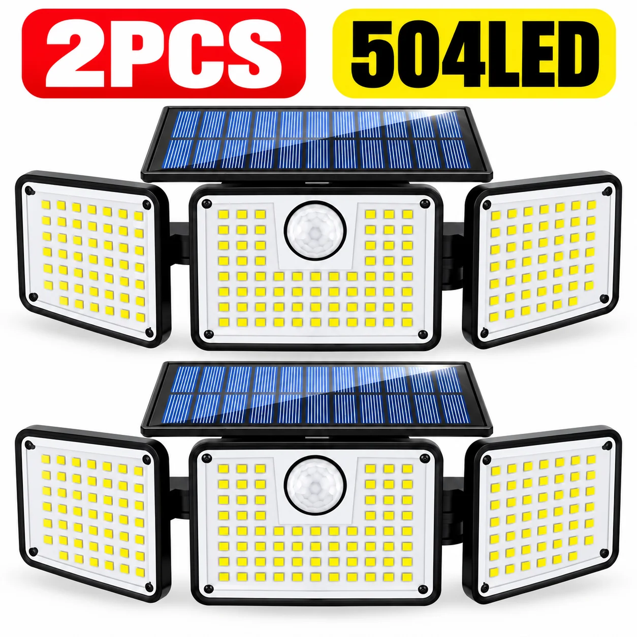 Outdoor Lighting Front Yard - 2PCS 504LED Solar Motion Sensor Security