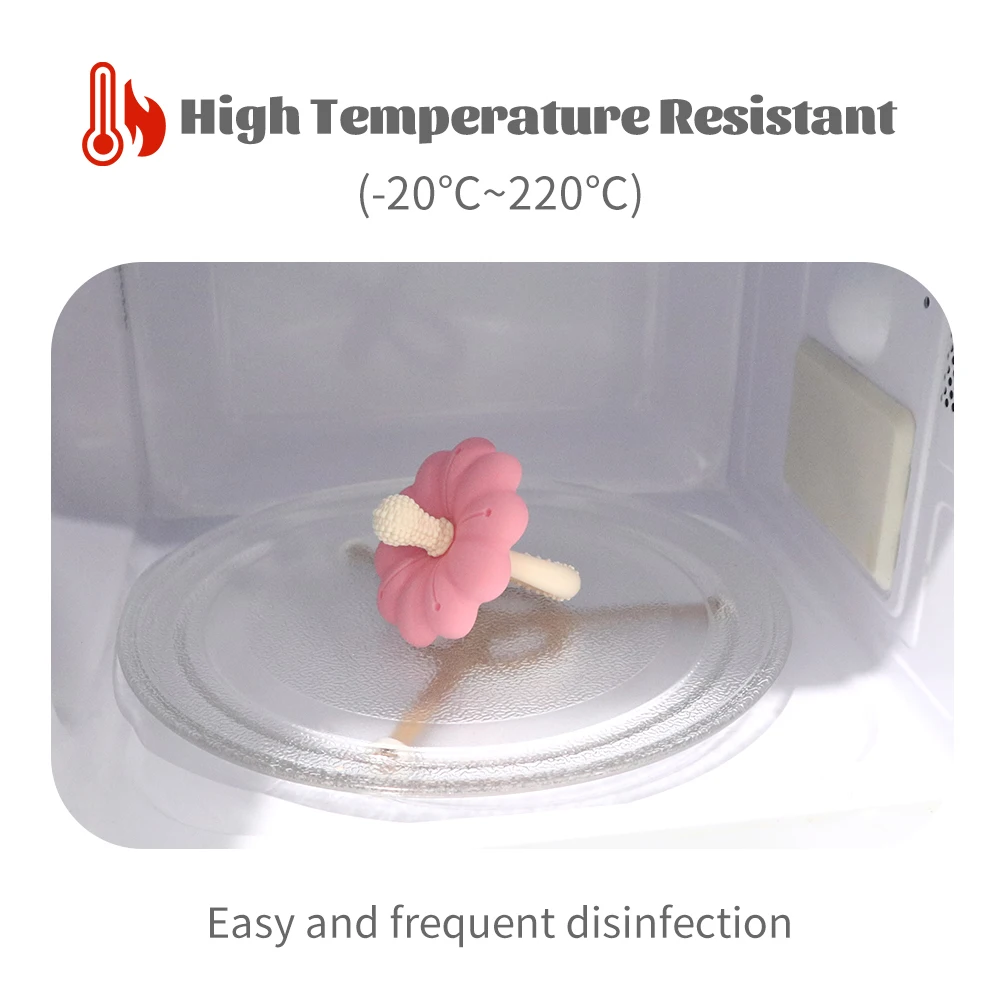 ألعاب تسنين للأطفال من عمر 0 إلى 6 أشهر، ألعاب أطفال من عمر 6 إلى 12 شهرًا، عضاضة سيليكون ناعمة ومزخرفة خالية من مادة BPA لتخفيف قرحة مهدئة