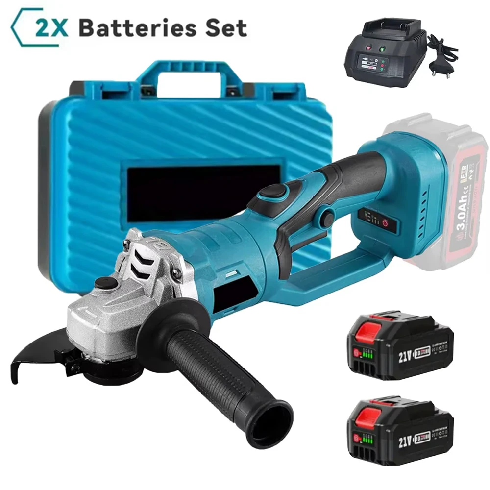 Makita – meuleuse d'angle électrique sans balais, 2000W, 125MM, 3 vitesses, Machine de découpe, outil électrique pour le travail du bois, batterie 18V