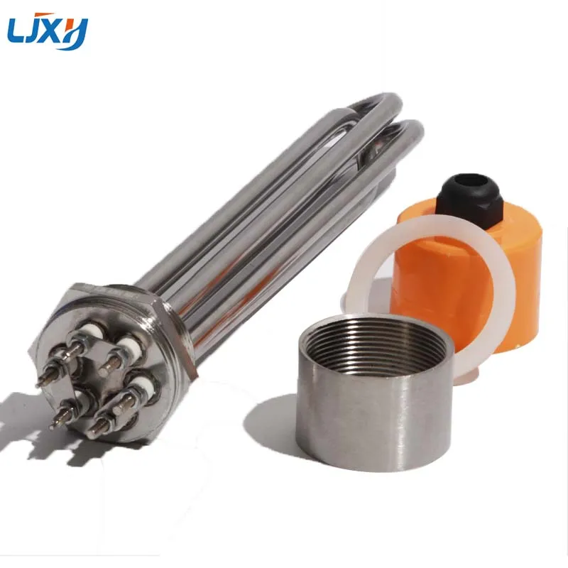 LJXH DN50(58mm) BSP Thread Water Heating Element for Water/Oil Full 304 Stainless Steel view 6