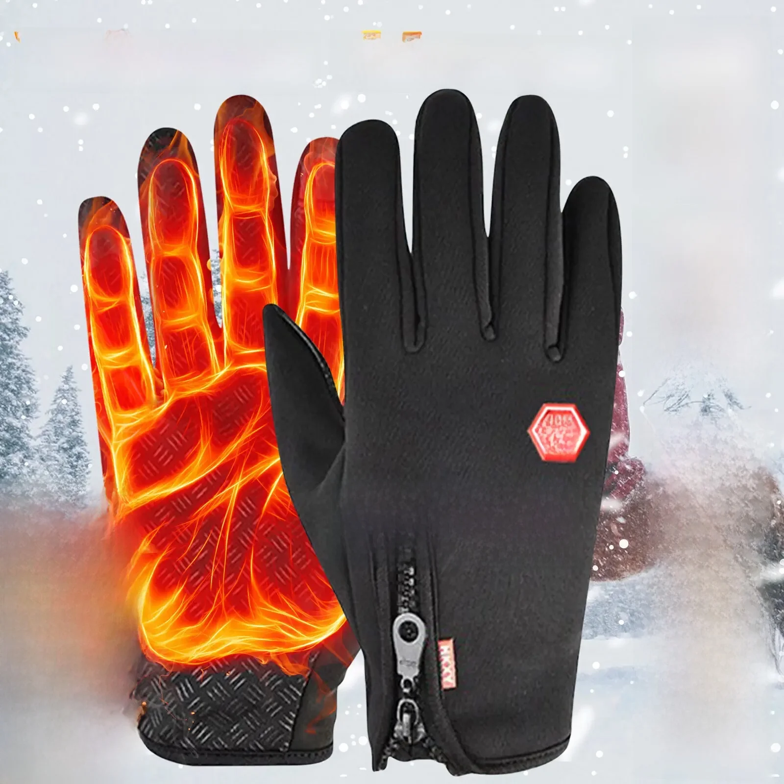 AliExpress NONE 2025 Winter Gloves Men Women Warm Tactical Gloves Touchscreen Waterproof Hiking Skiing Fishing Cycling Snowboard Non-slip Gloves