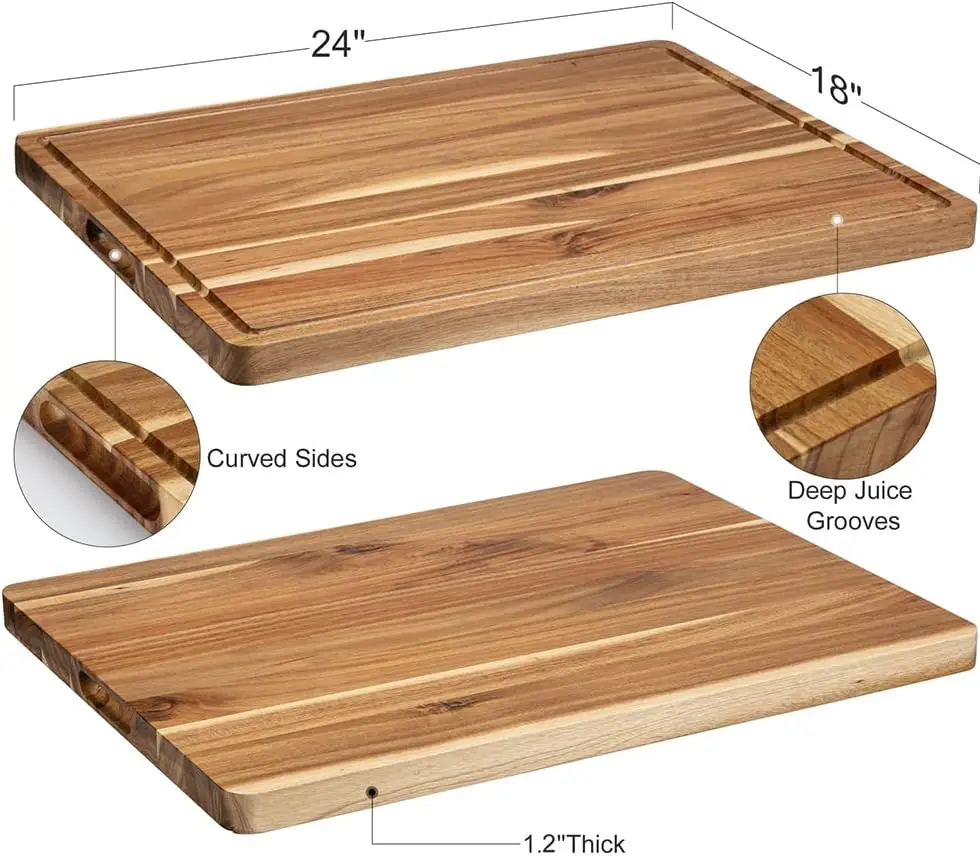 Acacia Wood Cutting Board Kitchen Wooden Butcher Block Chopping Board