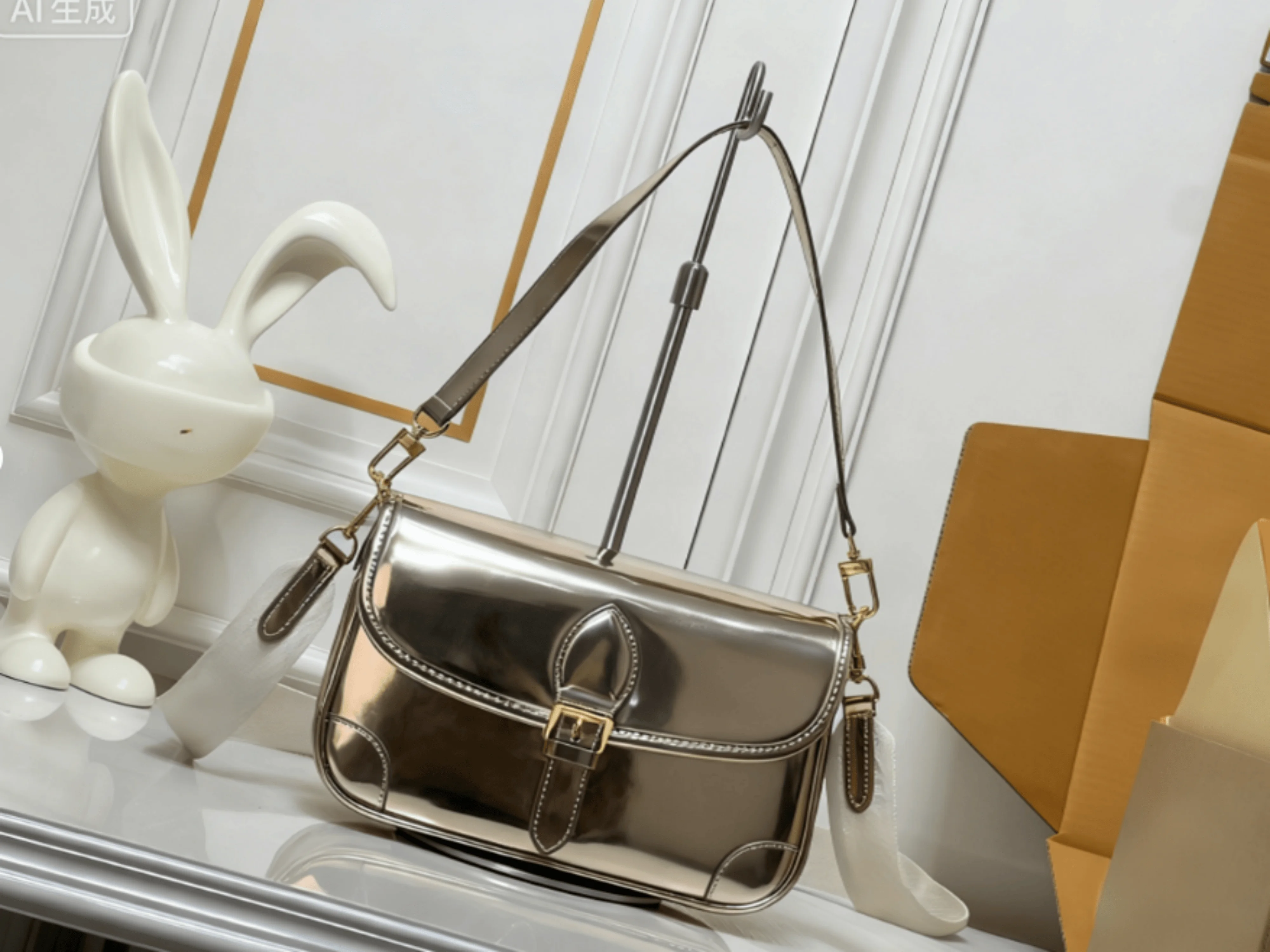 

2025 Lady Bag New Fashionable Simple Casual Solid Color Retro Classic Design Eye-Catching Women Handbag 24*15 cm New Year Gift