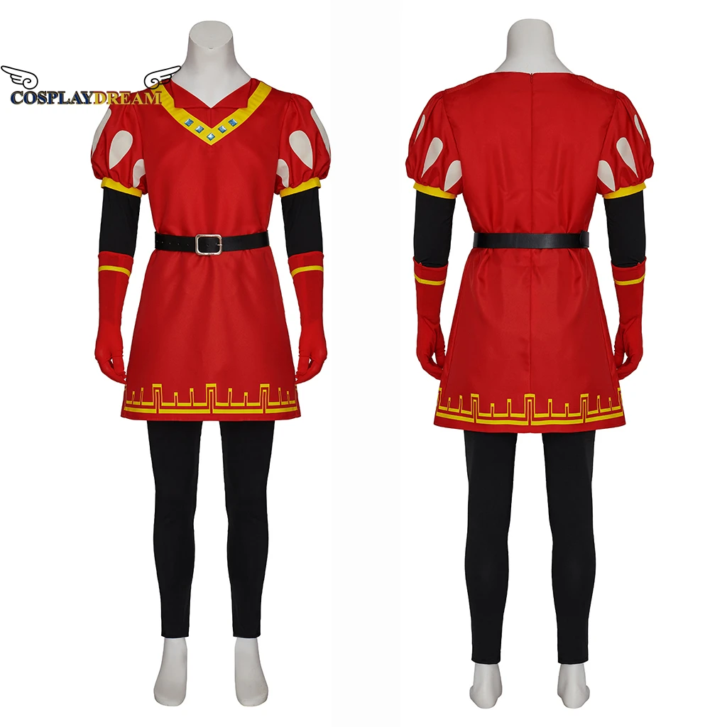 Lord Farquaad Cosplay Kostuum Groen Monster Koning Cosplay Kleding Rode Mantel Top Gewaad Broek Hoed Outfits Halloween Cosplay Volledige Set