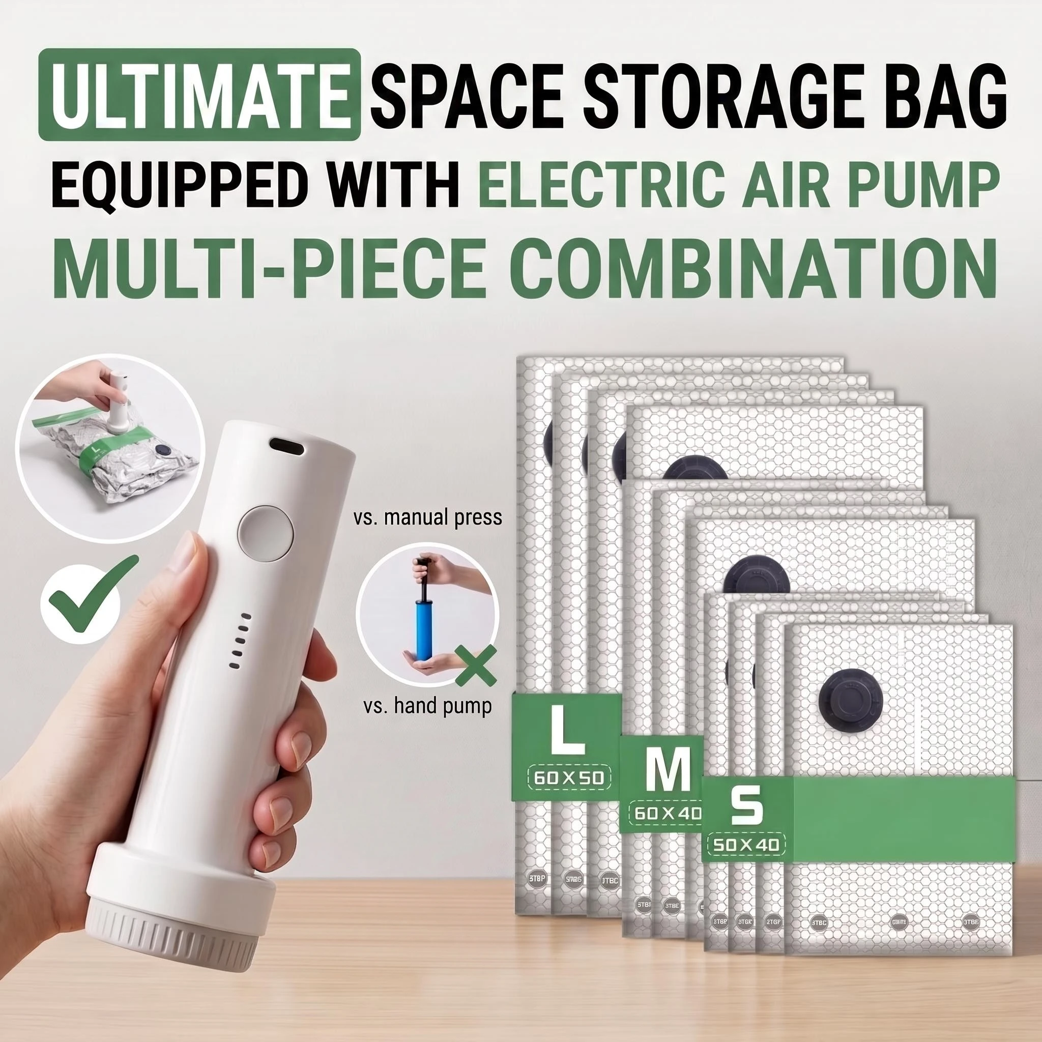 Vacuum Compression Bag Thick Clothes Quilt Household Storage Bag Suitable For Travel School Start Reusable Convenient And Fast