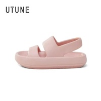 UTUNE Women Sandals Summer Platform Shoes Beach Outside EVA Slides Slippers Men Soft Thick Sole Non-slip Indoor Plus Size 42 43