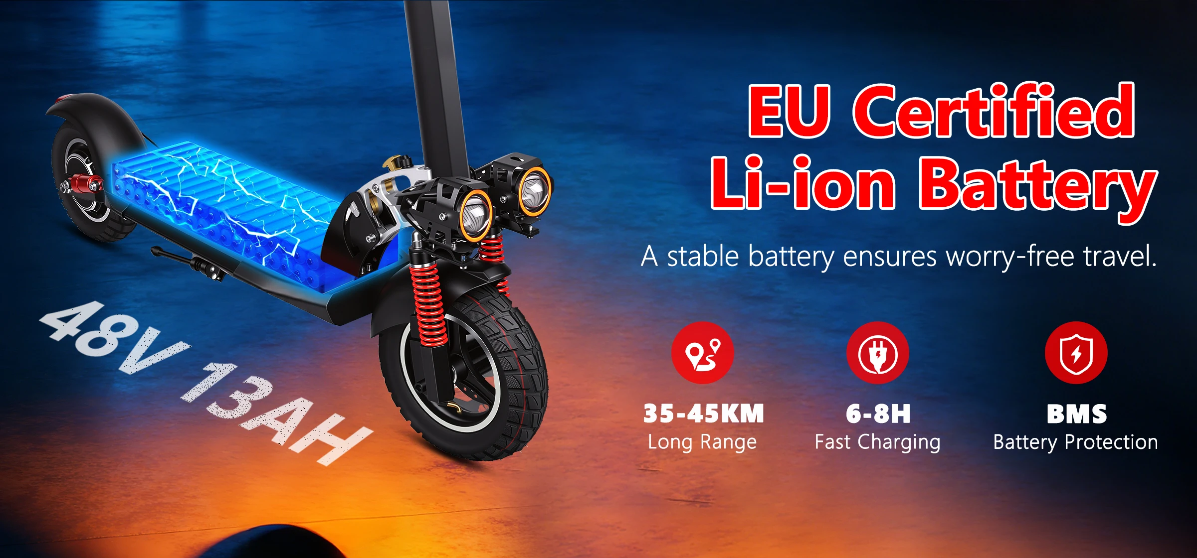 SUNNIGOO N3MAX 800 W 48 V Elektroroller 10 Zoll Offroad-Reifen Höchstgeschwindigkeit 50 km/h Reichweite 35–45 km Dual-Stoßdämpfender faltbarer Escooter – Detail 6