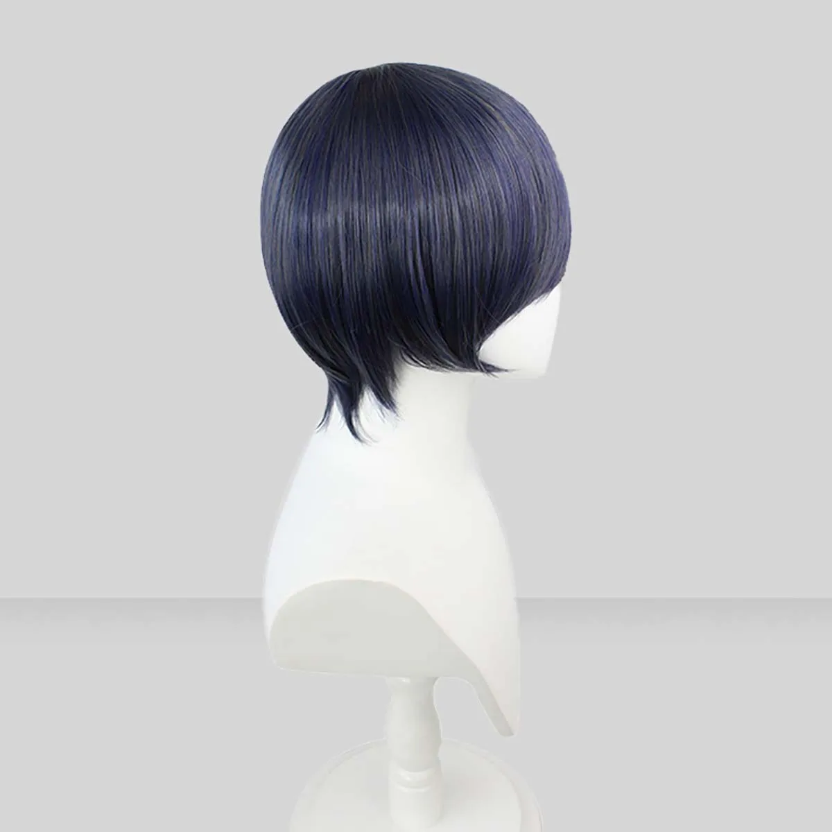 Homens Anime Cosplay Ciel Phantomhive Azul Cinza Peruca de cabelo curto