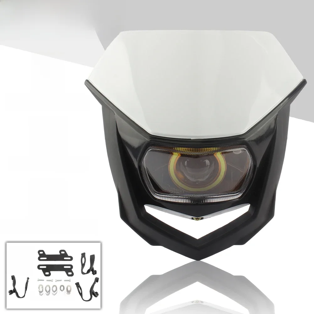 AliExpress PowerMotor Motorcycle Led Headlight Cafe Racer for Yamaha YZ Honda CRF Suzuki Universal Head Light 35W Enduro Dirt Bike Motocross HeadLamp