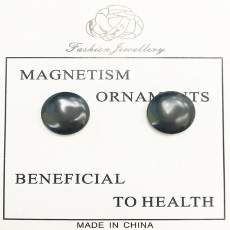2023 Magnetic Hematite Earrings Reduce Weight Women Men Magnetic Therapy Hematite Earrings Weight Loss Ear Studs Jewelry Gift