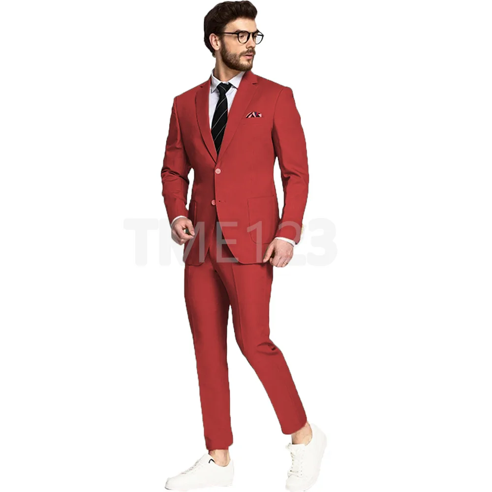 

Costume Homme Men Summer Suits Custom Made Blazer Jacket Pants 2 Piece Men Suit Tailor Made Wedding Dress For Men