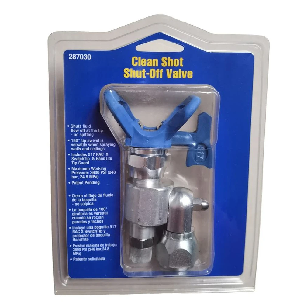 Cleanshot Valve 287030 Airless Spray Extension Anti-spitting Valve Shut-off Value Swivel Joint For Titan Wagner Spray Gun