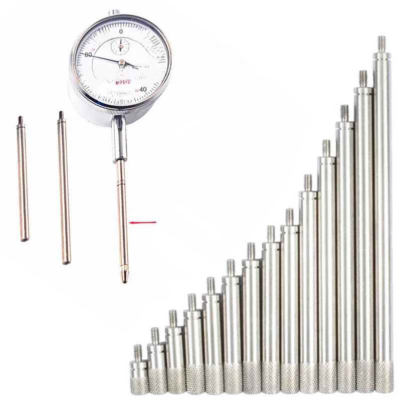 Tiges d'extension 10mm-100mm pour indicateurs à cadran, bielle de sonde, accessoire HSS, plus de spécifications, outils de mesure M2.5