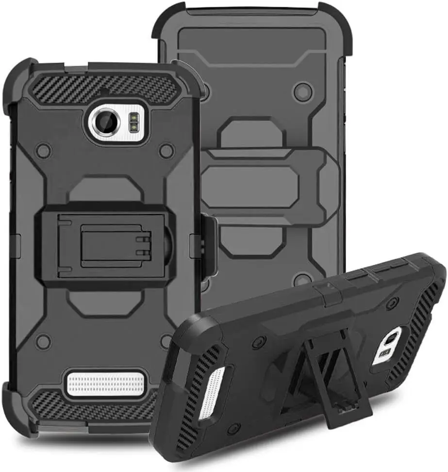 

3 in 1 Defend Armor Shockproof Case For CoolPad Defiant 3632 Shockproof Belt Clip Holster Rugged Stand Case Cover+Tempered Glass