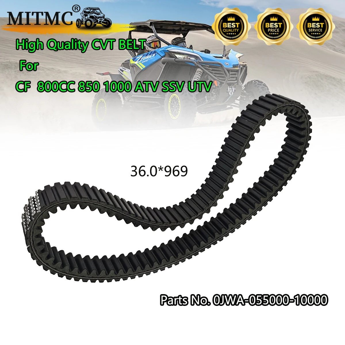 

Drive Belt（36.0*969 ）For CFORCE ZFORCE 800CC 850 1000 ATV UTV SSV Part No. 0JWA-055000-10000