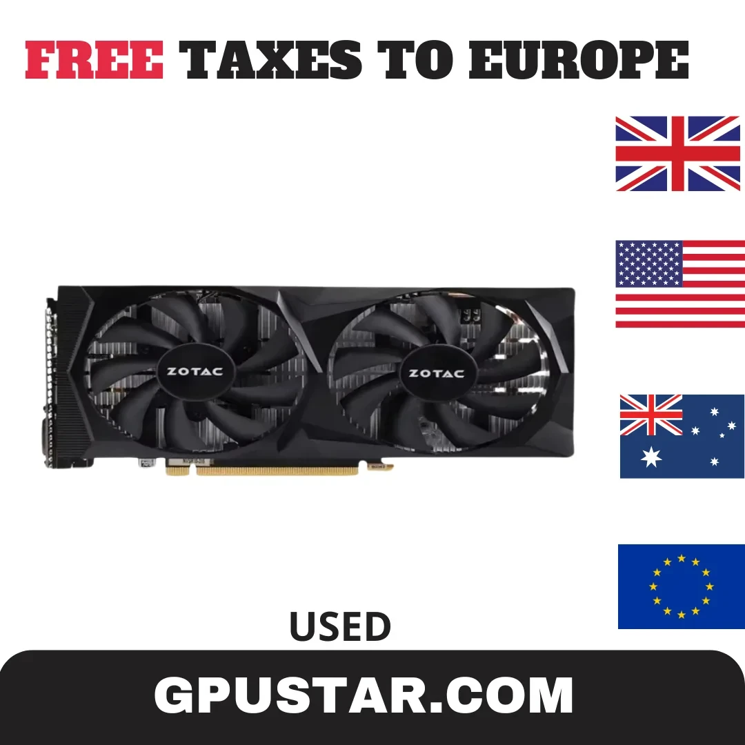 Zotac-中古GTX1660tiグラフィックカード,1660 Super, 6GB,gddr6,192ビット,2024ビット