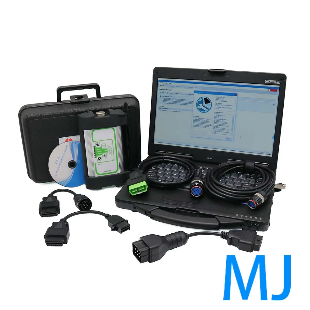 For VOCOM 1 Interface for Volvo VOCOM1 88890300 2.8 PPT Heavy Truck Excavator Scanner Diagnostic Tools with CF53 or CF31 Laptop