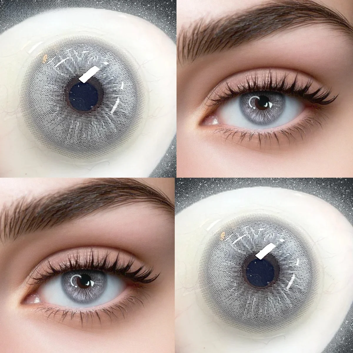 Lentilles de contact VISUASHOW Sora couleur gris naturel pour une utilisation d'un an, petite pupille, style coréen, lentilles pour les yeux, beauté, maquillage