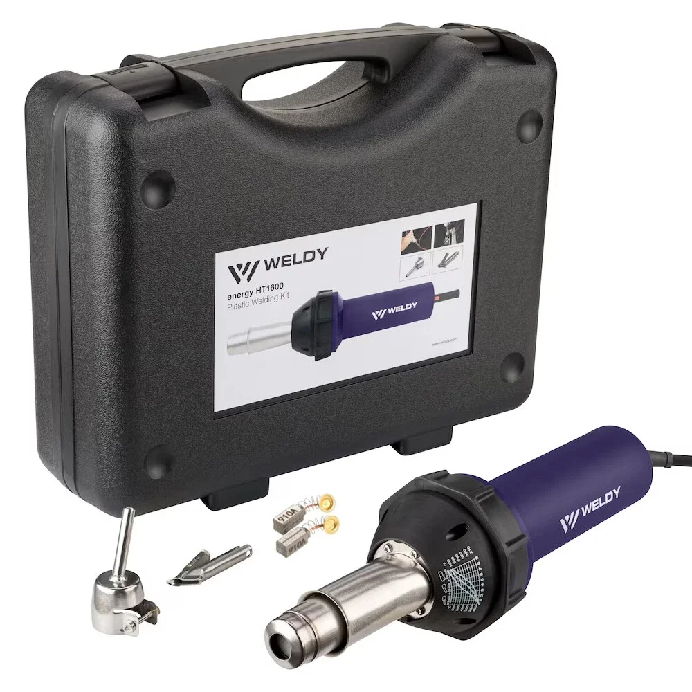 WELDY 1600W Hot Air Torch Heating Gun PVC TPO Welder Kit with Roller