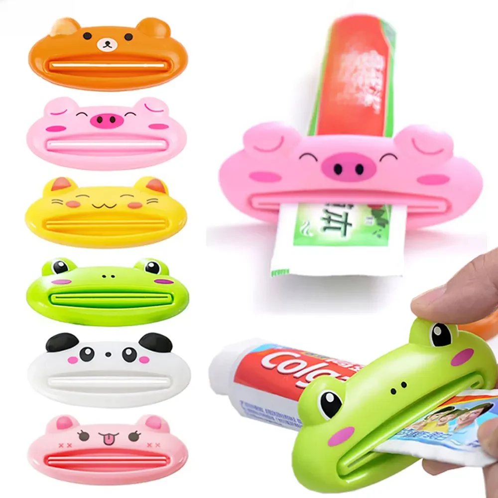 JCD 3PCS Cartoon Toothpaste Squeezer Dispenser Facial Cleanser Clips Toothpaste Tube Saver Squeezer Akcesoria łazienkowe — zdjęcie 2