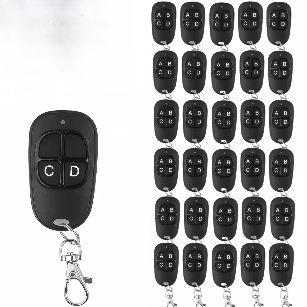 Clé télécommande RF 433 Mhz, 433.92mhz, transmetteur 4CH, Code de clonage en double, porte-clés de voiture, ouvre-porte de Garage électrique