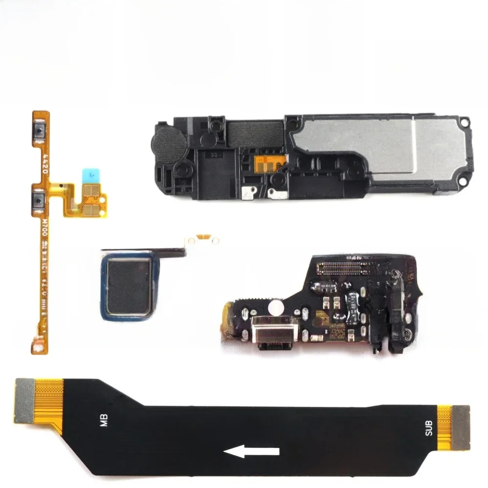 Płytka portu ładowania USB dla Xiaomi Mi Poco X3 Pro X3Pro NFC Dolna słuchawka Głośnik Zasilanie Głośność Płyta główna Elastyczny kabel — zdjęcie produktu 7