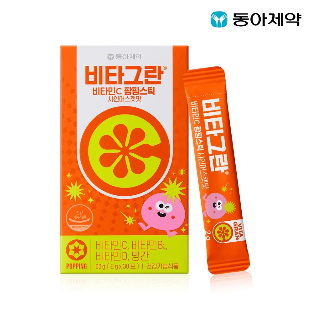 [Dong-A Pharmaceutical] Vitagran Vitamin C Popping Stick Shines Muscat Flavor (30 pcs)