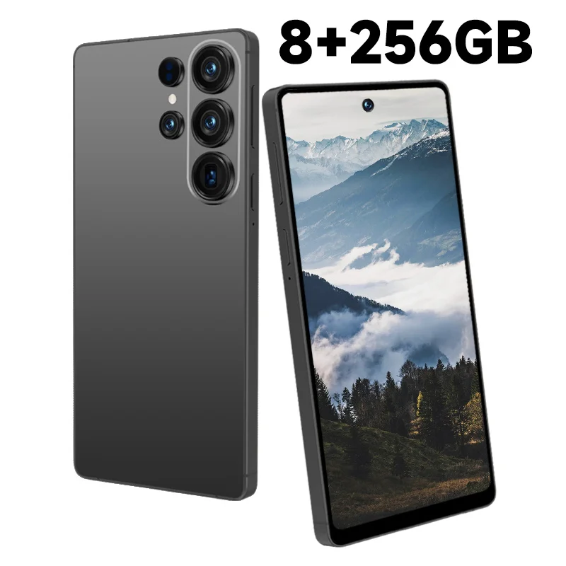 Upgrade 26Ultra Android Smartphone ohne SIM-Lock, 8GB+256GB Speicher, 6,8-Zoll HD Display, Schnellladen, lange Akkulaufzeit, inkl. Type-C Kabel, Kopfhörer, Hülle und Displayschutz, ideal für Reisen